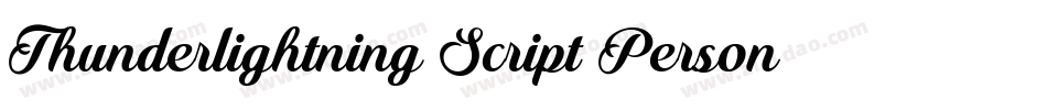 Thunderlightning Script Personal Use字体转换